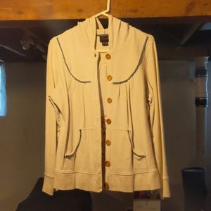 Torrid hooded, embroidered sweater